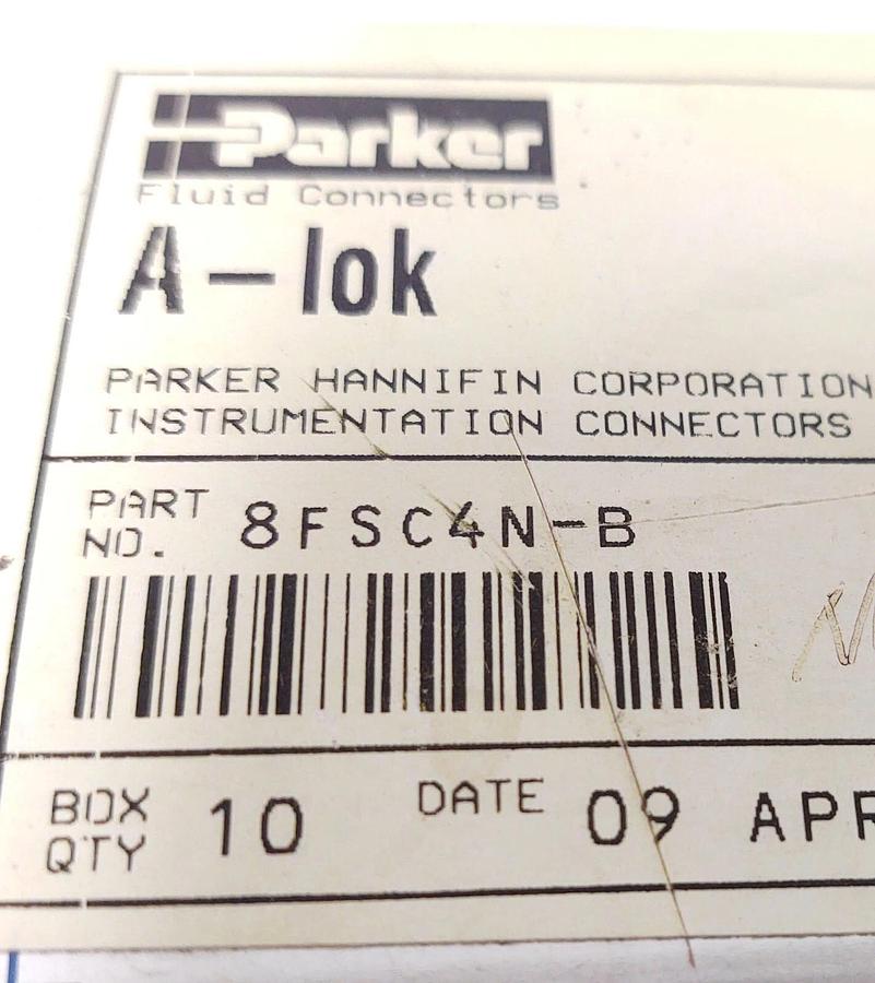 🔥 (4-Pk) Parker A-LOK Brass Pipe Fitting 1/2 Tube x 1/4 FNPT 8FSC4N-B