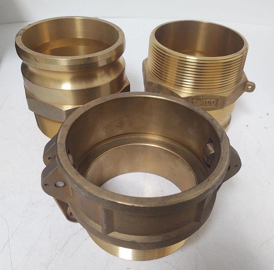 🔥QTY 3 Lot - Dixon 400, 4" Global Cam & Groove Type F Coupler x Male NPT