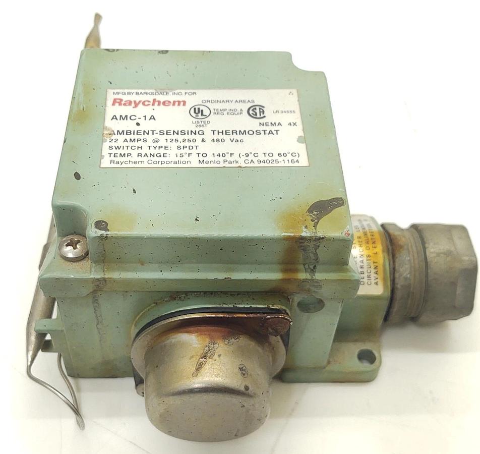 Used 🔥 Raychem  AMC-1A  Ambient- Sensing Thermostat 15-140 Deg F