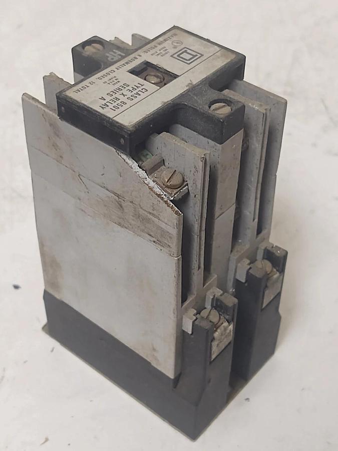 Used 🔥Square D Class 8501 Type X Industrial Control Relay, Coil Rating 24V/60