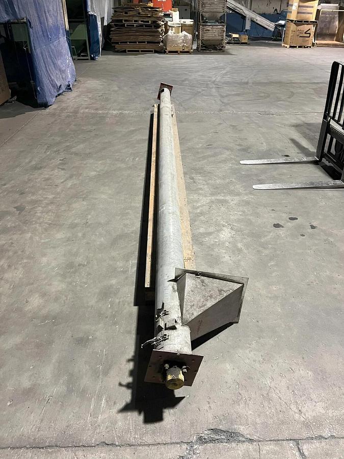 Used Screw Auger 20 ft long 8 in tube material Conveyor