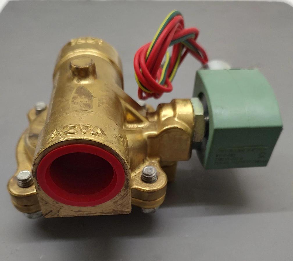 🔥ASCO Red Hat II 1" NPT 2-Way Brass Solenoid Valve 8221G007, 120V Coil