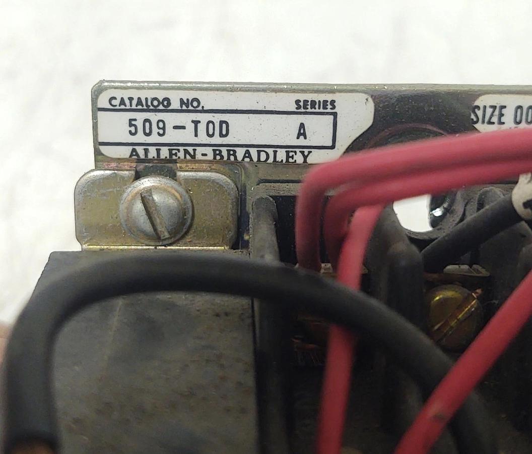 Used 🔥 ALLEN-BRADLEY 509-T0D/TOD NEMA NON-REVERSING STARTER 120V COIL 69A86