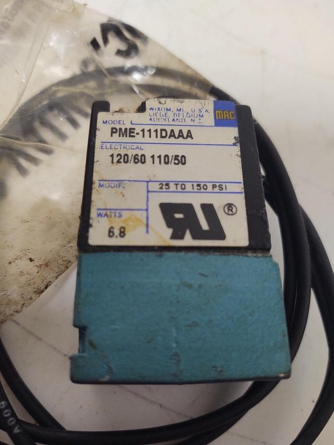 🔥NOS-MAC VALVES PME-111DAAA SOLENOID VALVE SINGLE OPERATOR 110-120VAC 50/60HZ