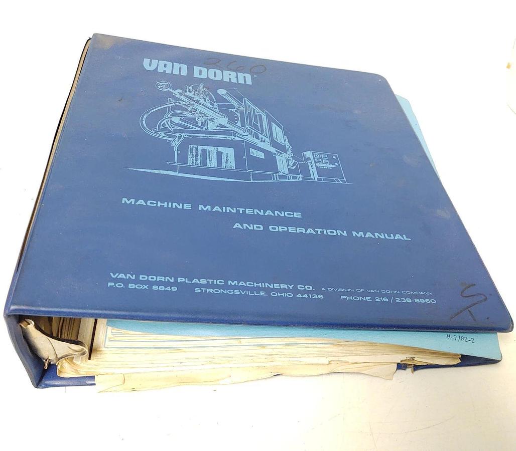 Used 🔥 VAN DORN Machine Operation & Maintenance Manual 500H-RS-60-F 1000