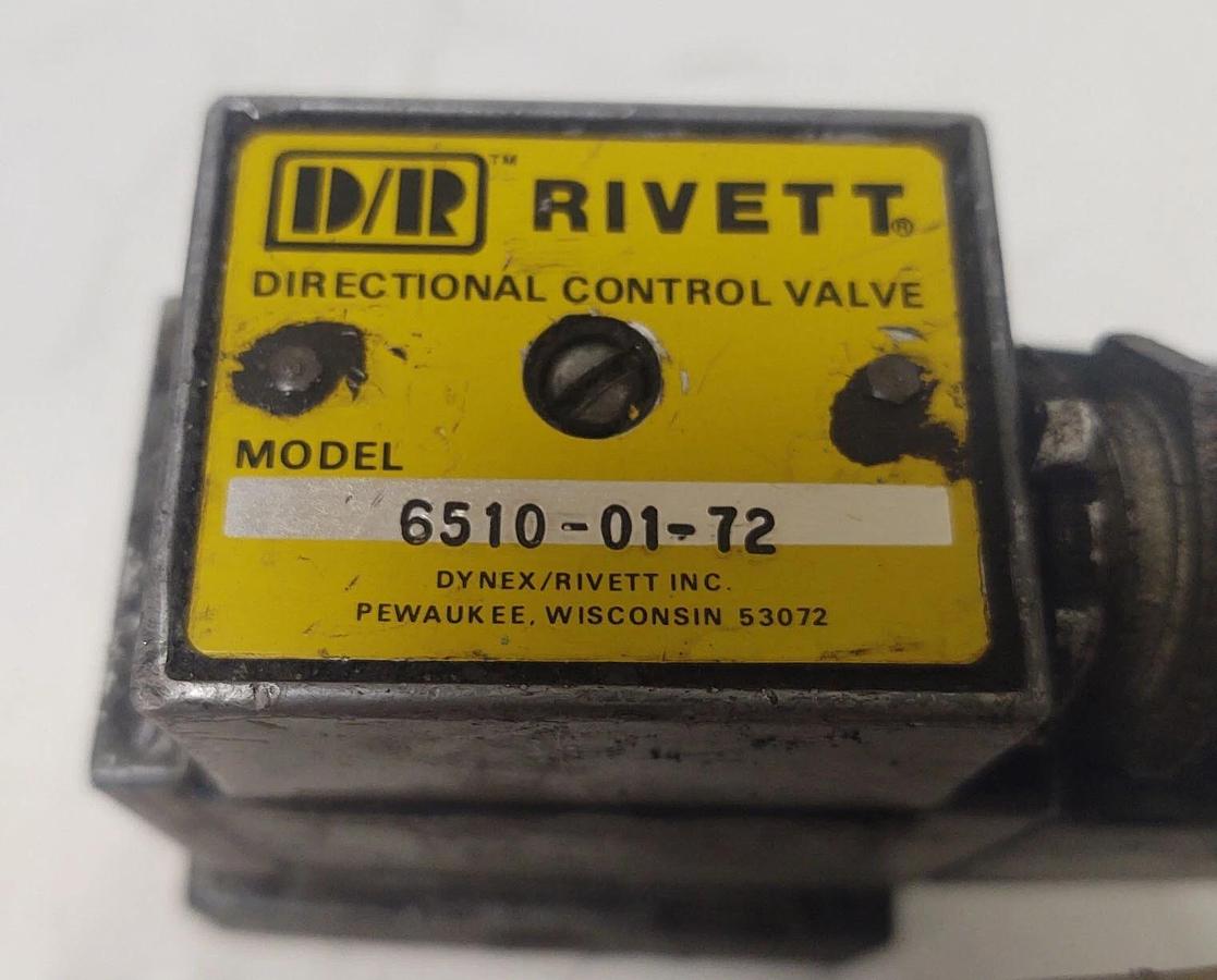 Used 🔥 Dynex/Rivett Directional Control Solenoid Valve 6510-01-72