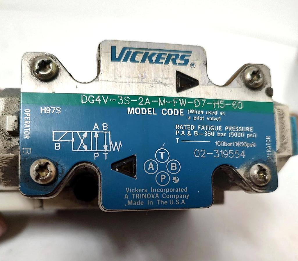 Used 🔥Vickers DG4V-3S-2A-M-FW-D7-H5-60 Directional Valve