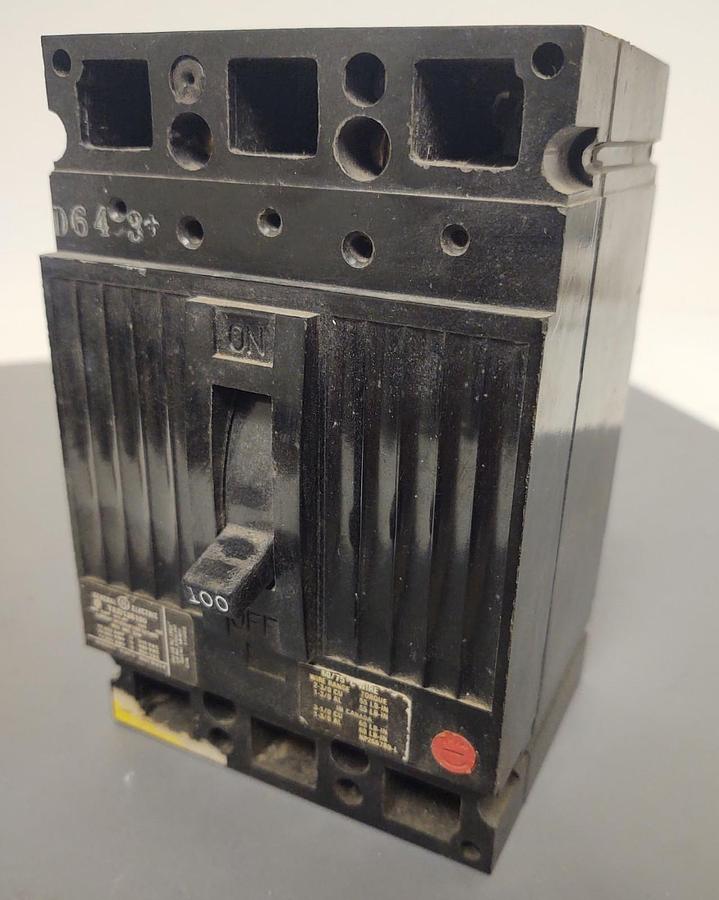 Used 🔥GE TED136100 100 Amp 600 Volt 3 Pole Circuit Breaker
