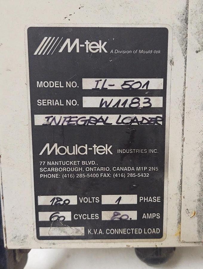 Used 🔥MOULD-TEK IL Series VACUUM LOADER Single Material