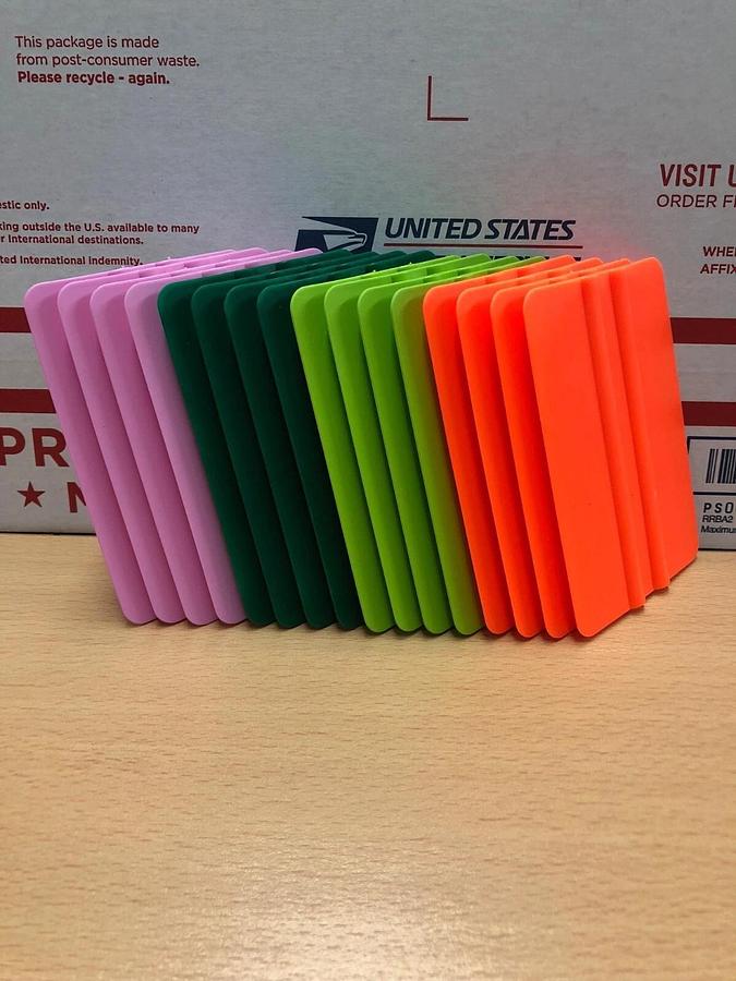 16 Pack Vinyl Decal Orange Squeegee Applicator Tool Windows Tint Graphics 4"