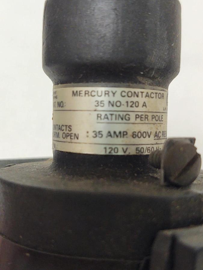 Used 🔥 DURAKOOL MDI 35NO-120A MERCURY CONTACTOR 120 VAC COIL 35 AMP 600VAC