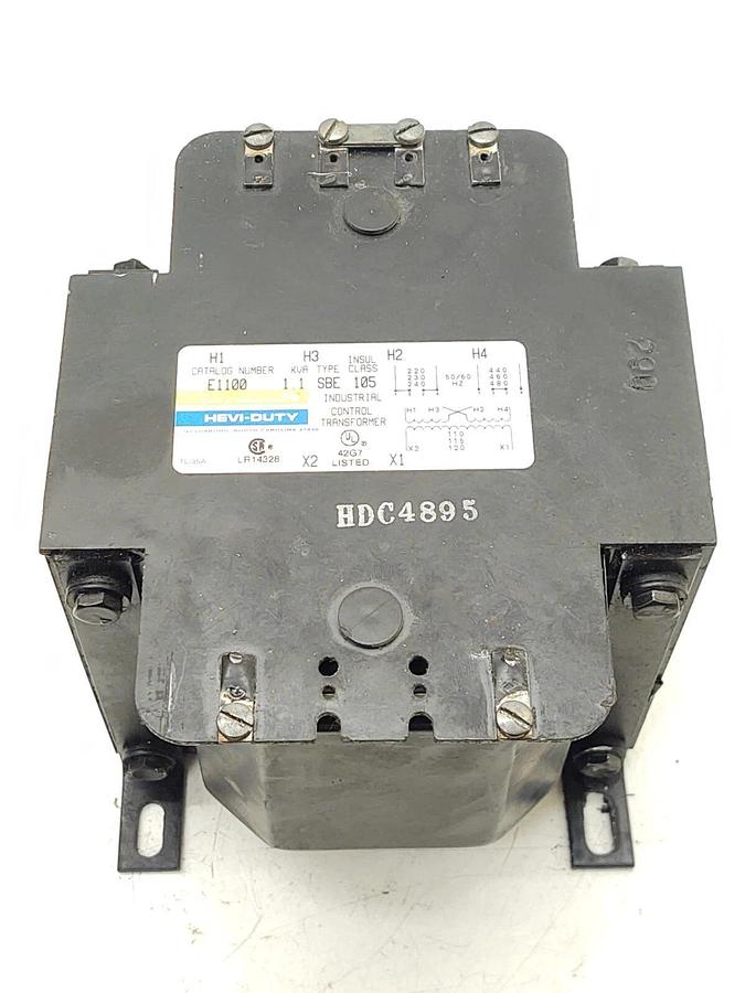 Used 🔥 EGS Hevi-Duty E1100 1.1 SBE 105 Control Transformer 220-480 to 110-120
