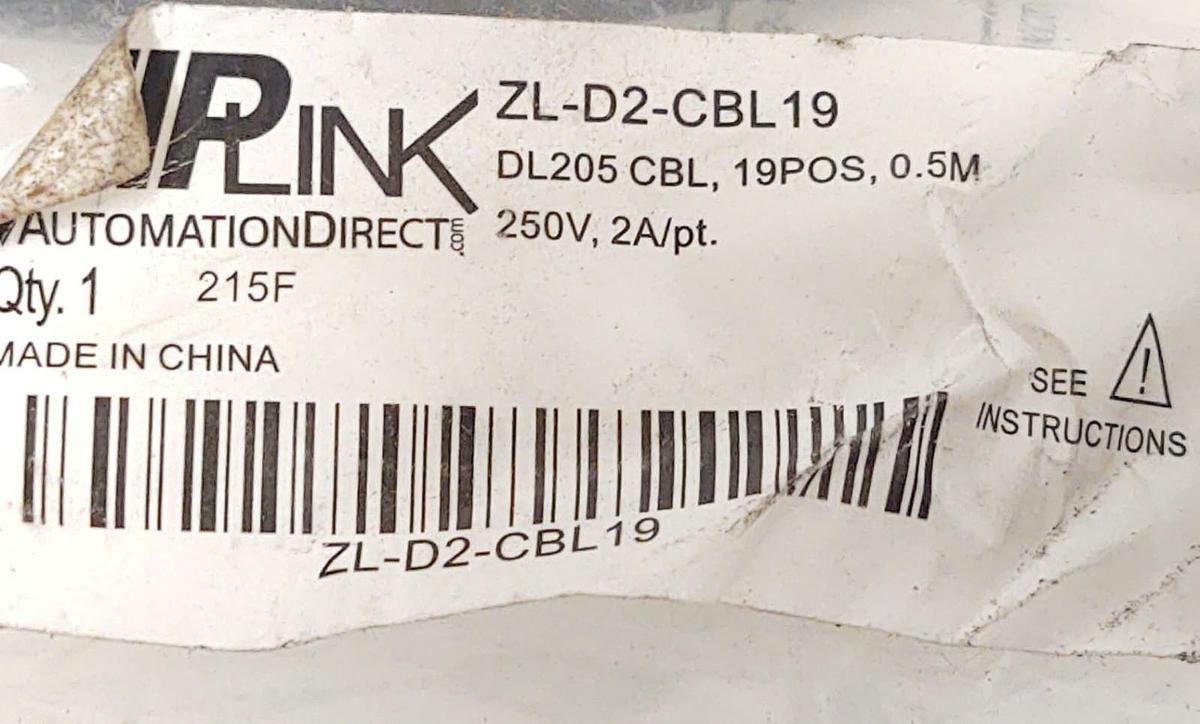 🔥NEW - AUTOMATION DIRECT ZL-D2-CBL19 / ZLD2CBL19 ZIP LINK Cable