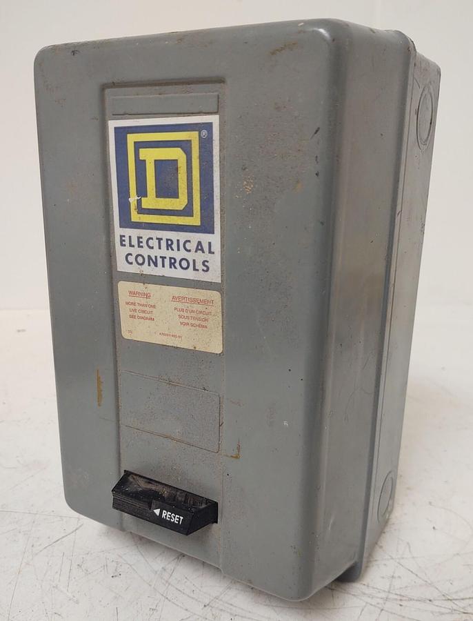 Used 🔥(TESTED) Square D NEMA Size 00 AC Magnetic Motor Starter w/Enclosure 120V Coil