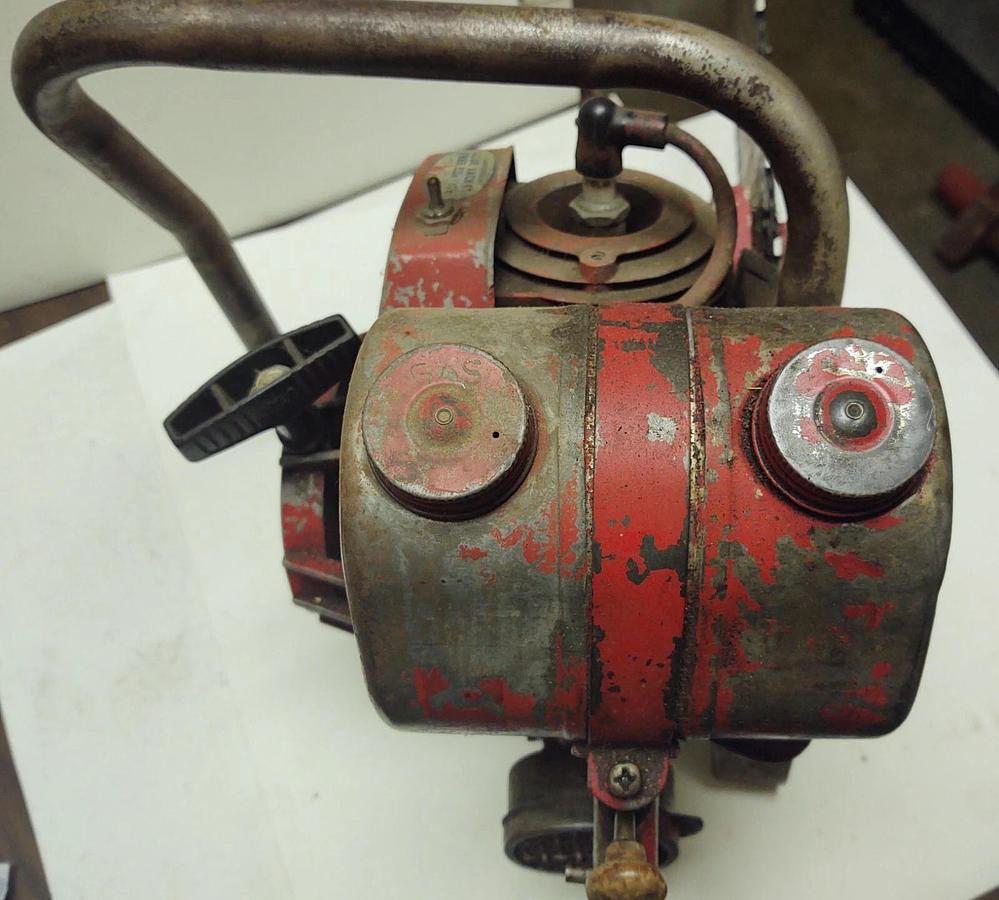Used VINTAGE 1950's MONO LINE LOGGING CHAINSAW-- MAN CAVE- WILL FIRE- RESTORE PROJECT