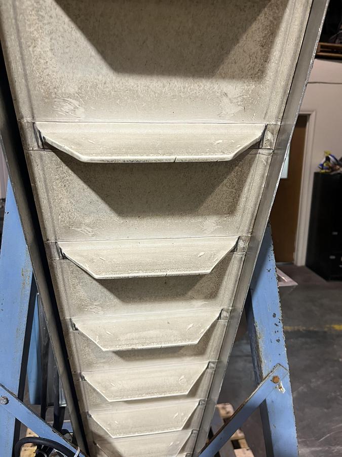 Used Norwalt Design Inc Hopper Feeder Incline Cleated Conveyor