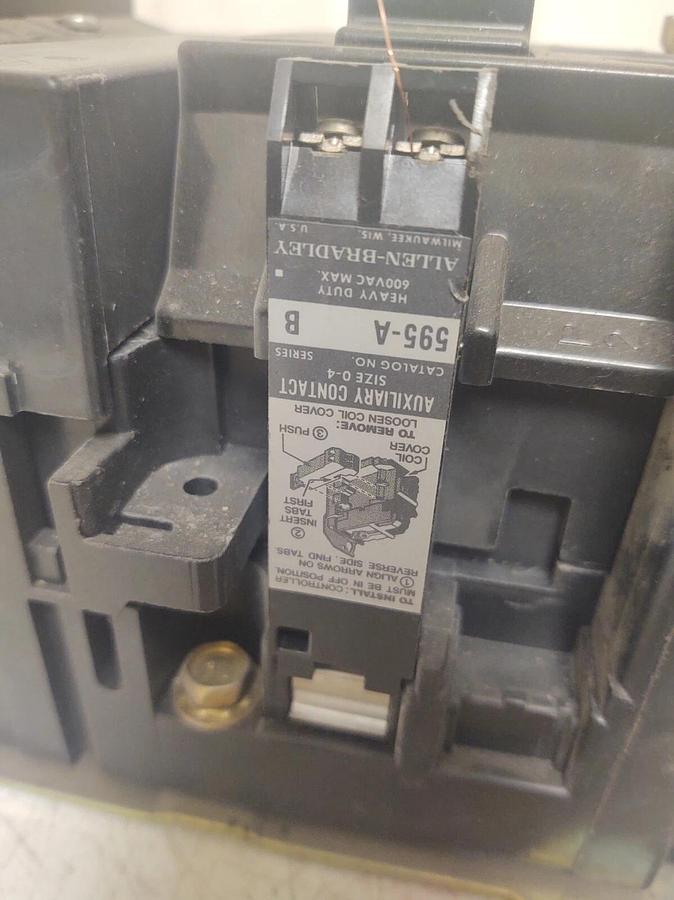 Used 🔥(TESTED) ALLEN-BRADLEY 509-DOD SIZE 3 MOTOR STARTER CONTACTOR 90A 600VAC