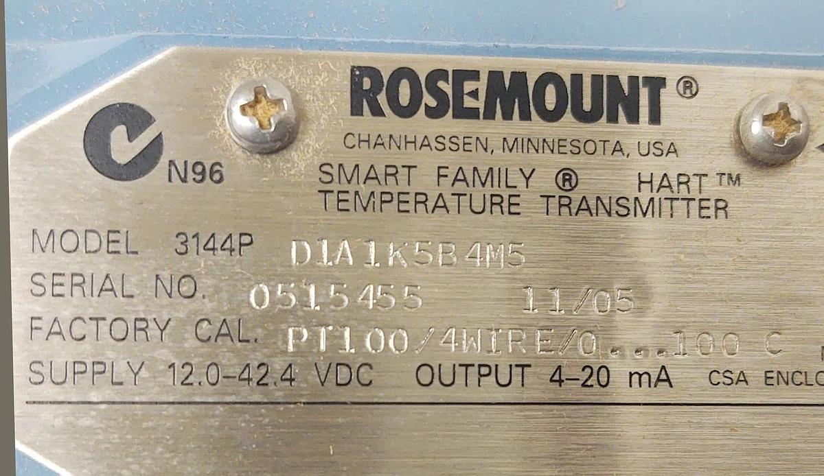 NEW 3144P DIAIK5B4M5 ROSEMOUNT EMERSON 3144P TEMPERATURE TRANSMITTER NIB