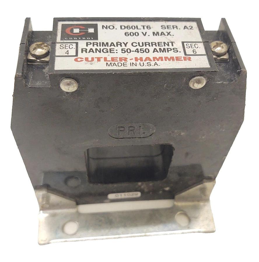 Used 🔥CUTLER HAMMER D60LT6 SER. A2 600V 50-450A 4-6S CURRENT COIL