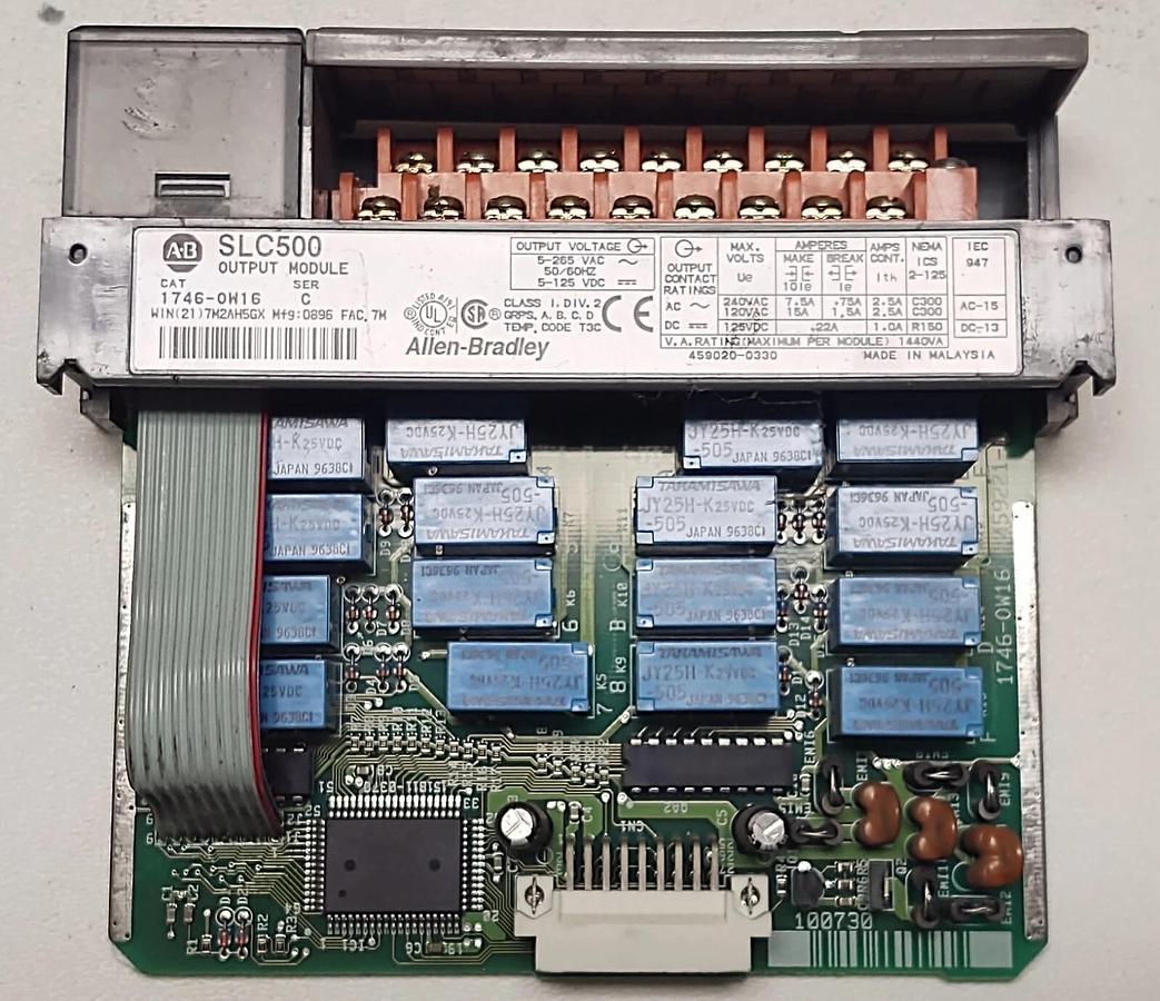 Used PLC Allen-Bradley SLC500 1746-A7 Rack 7 Slots Power Supply And 4 I/O Cards TEST