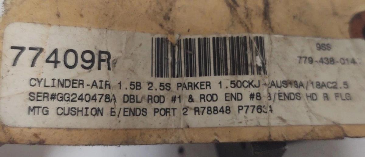 🔥 (NOS) PARKER 01.50-CKJ-2AUS18A18AC 2.5" Stroke Double Shaft 250PSI, 5/8" Rod
