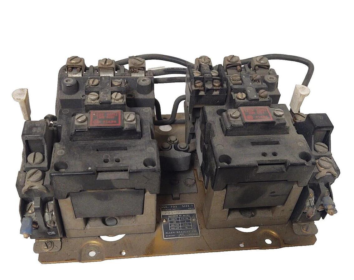 Used TESTED Allen-Bradley 705-BOD 120V Coil Reversing Starter Motor NEMA 1 Contactors