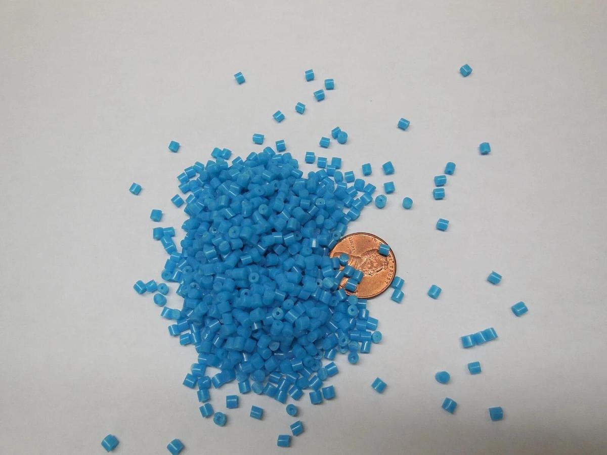 PP Plastic Pellets Polypropylene Resin Material Injection Light Blue 10 Lbs