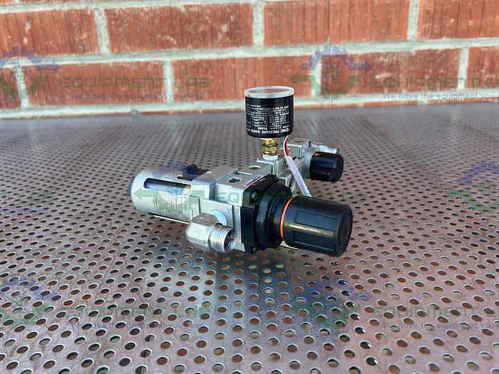 Used SMC  NAW3000 Filter Regulator 7 - 120 PSI w/ SMC Gauge