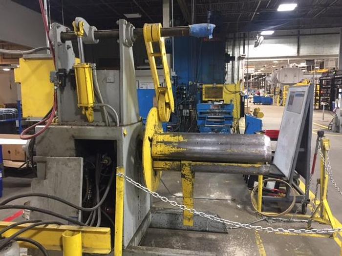Used 12" WIDE X .090 ROWE SERVO FEEDER W/RBI PULL THRU STRAIGHTENER & ASL UNCOILER