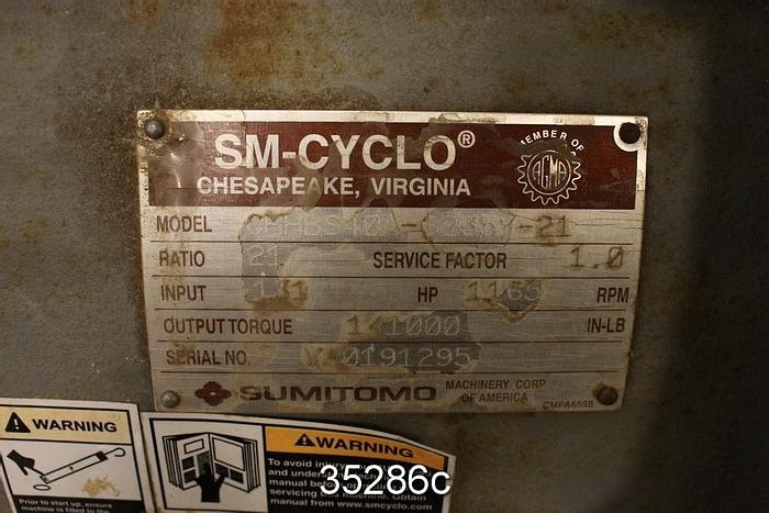 Used Sumitomo CHHBS40A-6235Y-21 Gear Drive, 21/1 Ratio, 1165Hp #35286