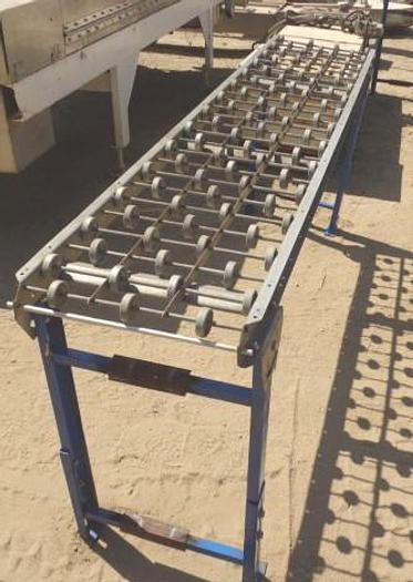 Used Conveyor, Skate Wheel, 18" x 7', Aluminum #S743249