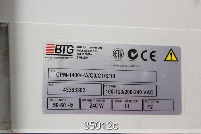 Used BTG MEK-3000 TwinTorque Consistency Transmitter, CPM Communication Platform #35012