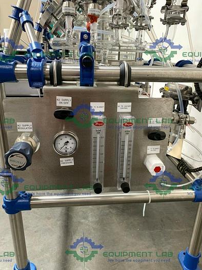 Used De Dietrich Distillation Skid w/ 16 Liter Jacketed Glass Reactor & Mixer
