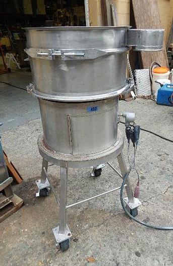 Used 24″ KASON SCREENER – 1 DECK – S/S – ON STAND WITH CASTERS (#9798)