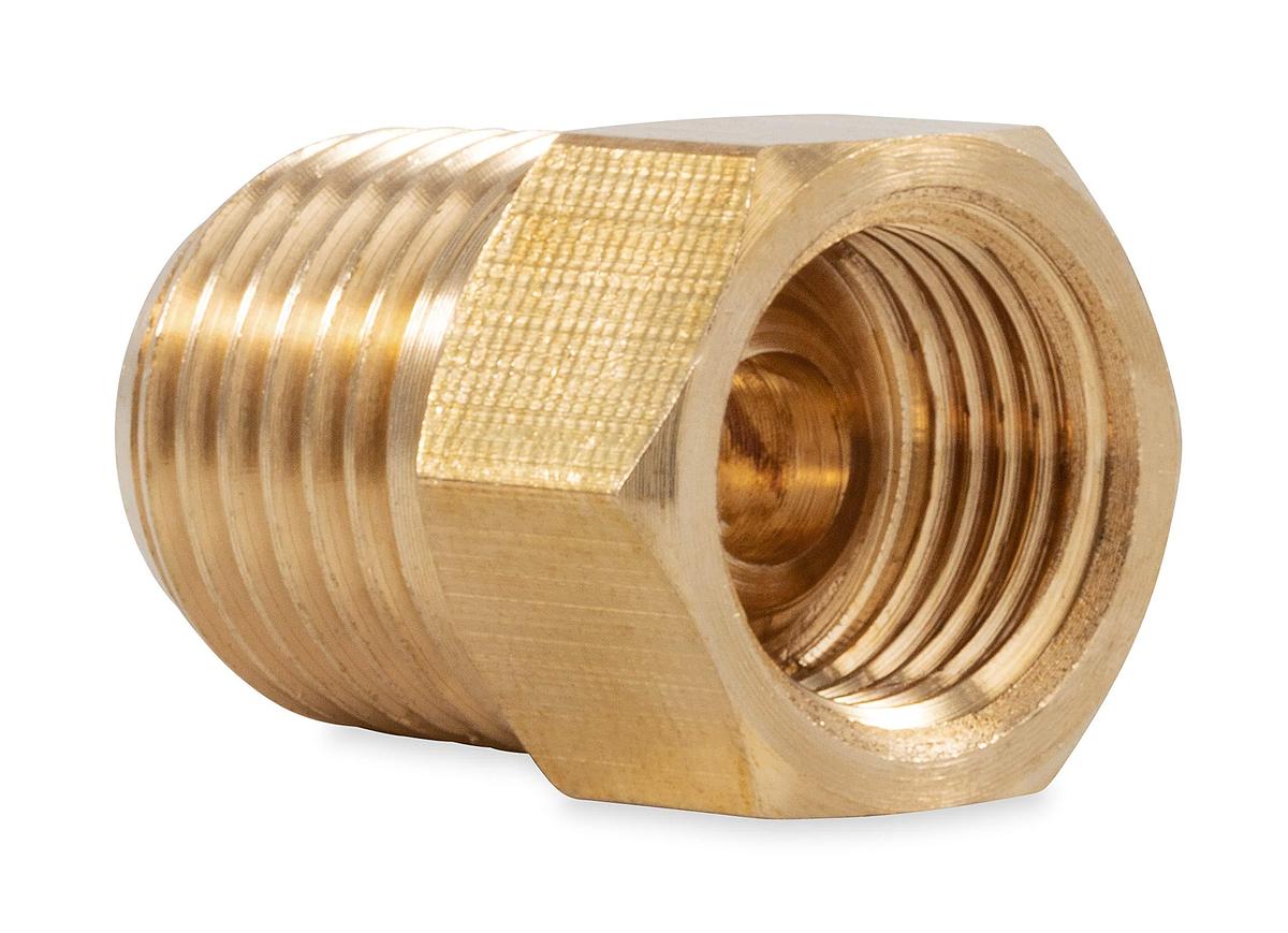 Camco 59953 Propane Fitting - 1/4" Male NPT x 1/4" Female Inverted Flare