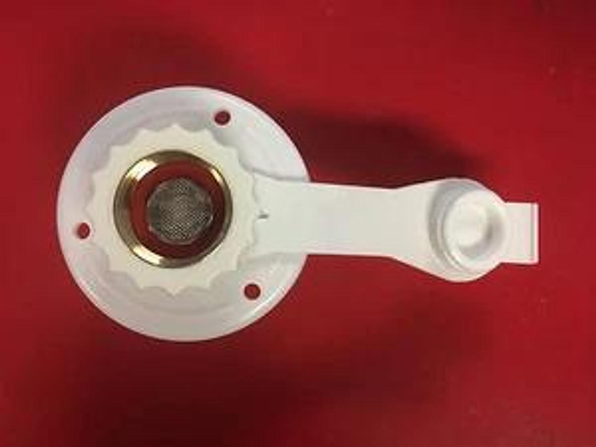 RV white City Water Fill inlet flange BRASS w/ check valve trailer marine- Valta