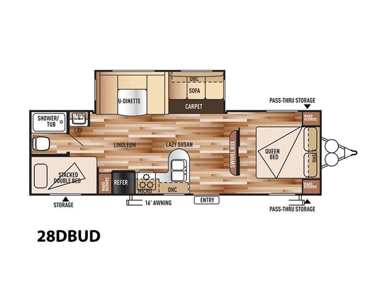 Used 2015 Forest River Wildwood 28DBUD