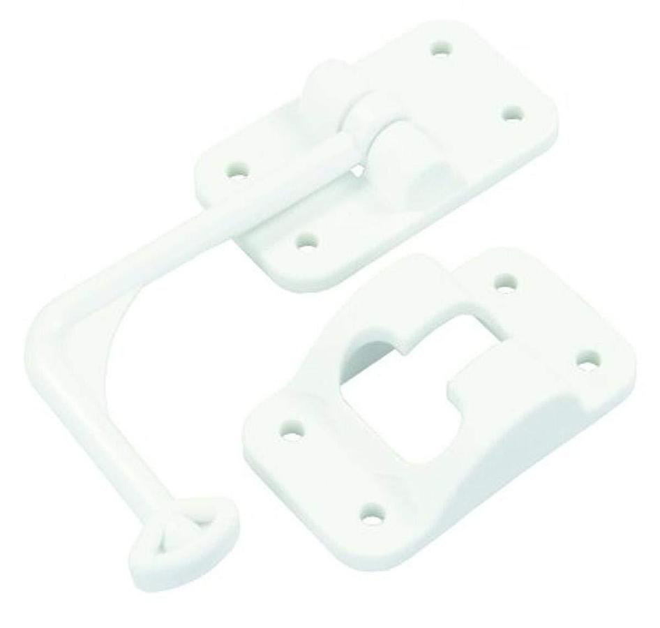 New RV cargo trailer (1) Entry Door Catch holder Angled 90 Degree-Bent white