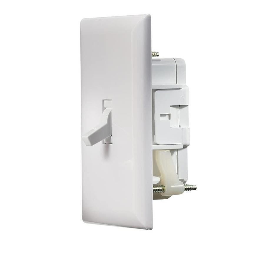 RV Designer S821, Self Contained Wall Switch with Cover Plate, White