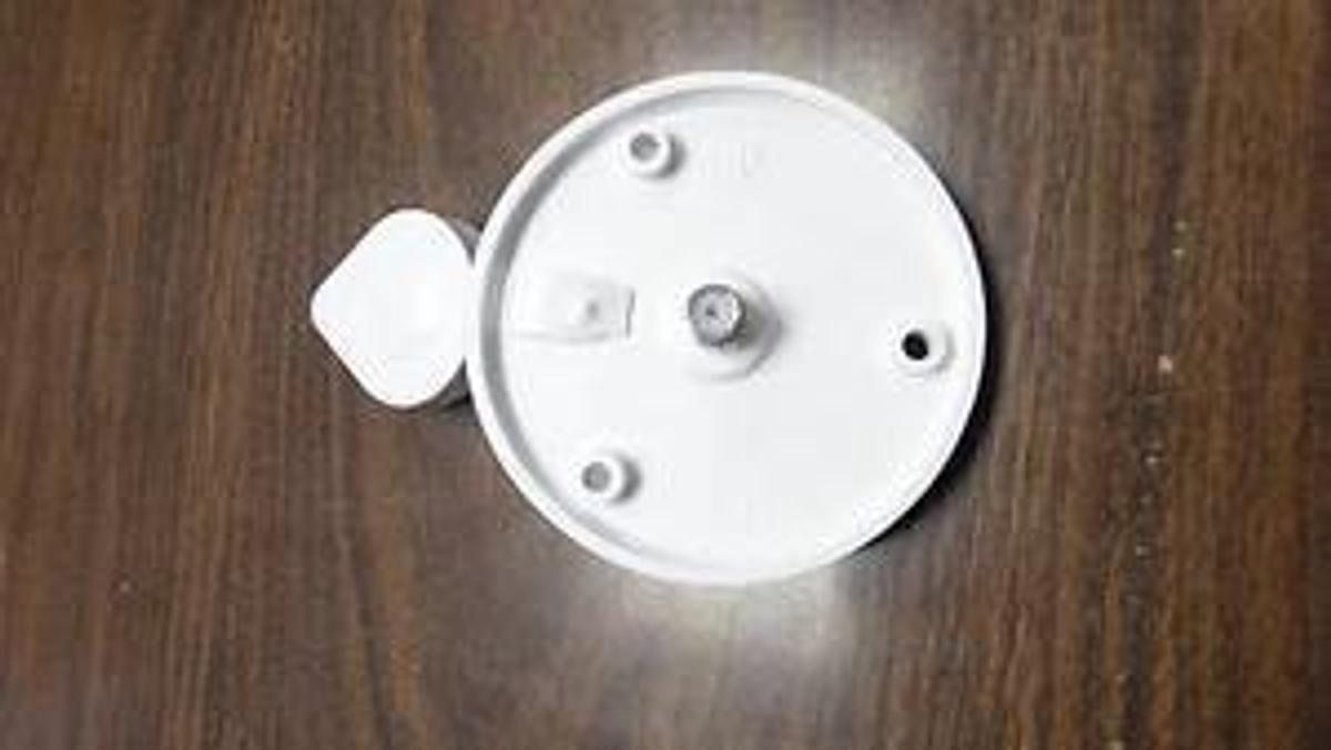 RV exterior White Cable TV receptacle round camper motorhome pop-up trailer