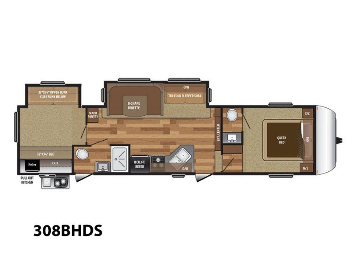 Used 2018 Keystone RV Hideout 308BHDS