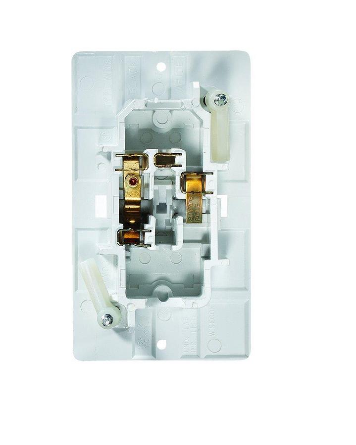 RV Designer S821, Self Contained Wall Switch with Cover Plate, White