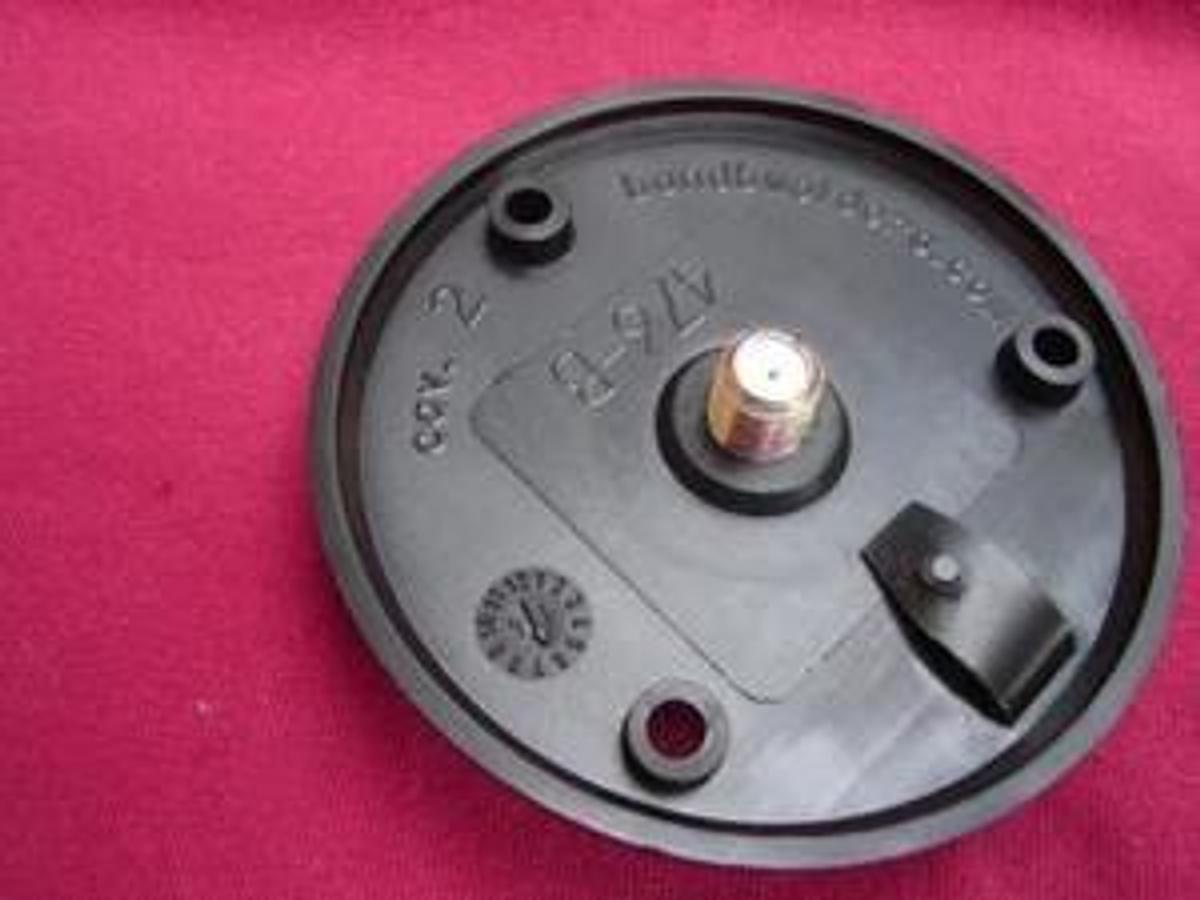 RV exterior Black Cable TV receptacle round camper motorhome pop-up trailer