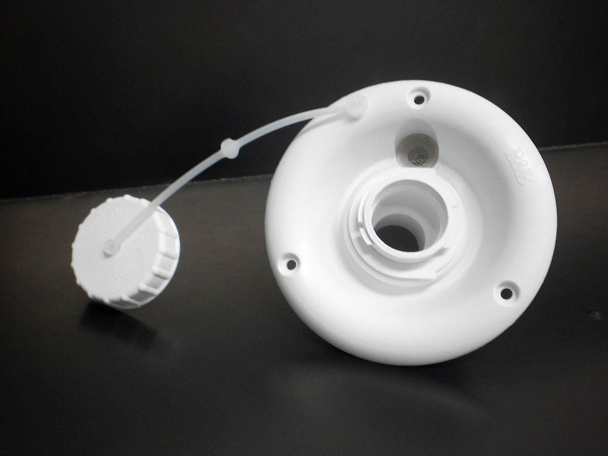 RV Camper Trailer Round Fresh Water Gravity Fill Hatch, water tank spout WHITE
