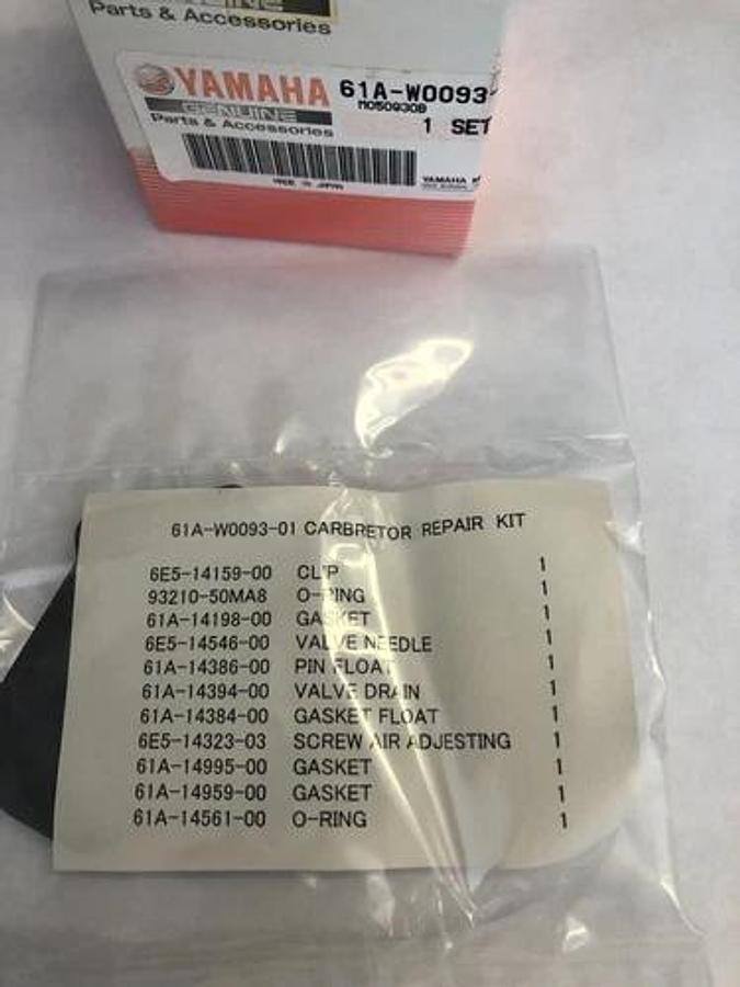 OEM Genuine Yamaha 225/250 HP 76 Degree Carburetor Kit 61A-W0093-01-00