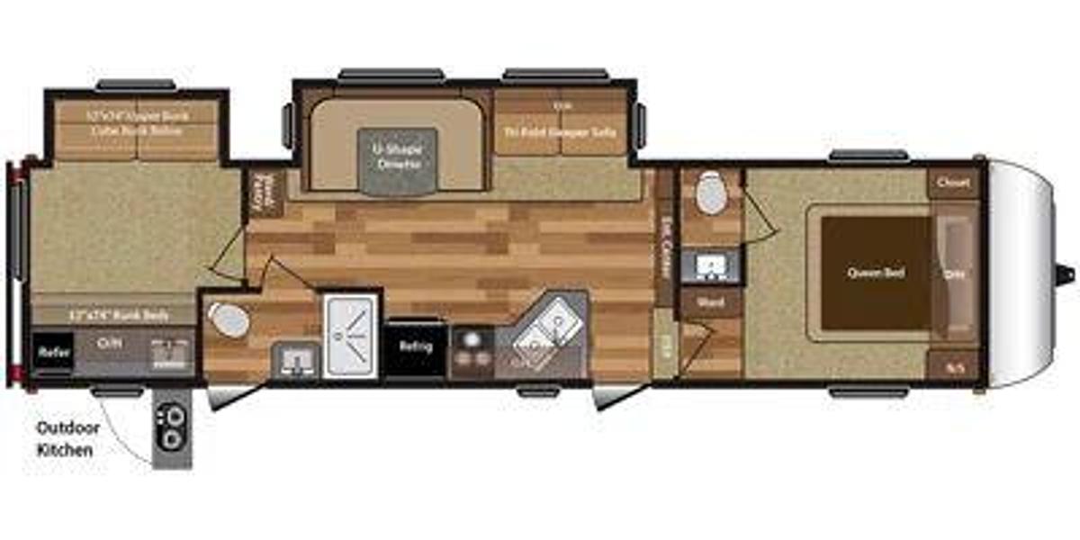 Used 2016 Keystone RV HIDEOUT 308BHDS