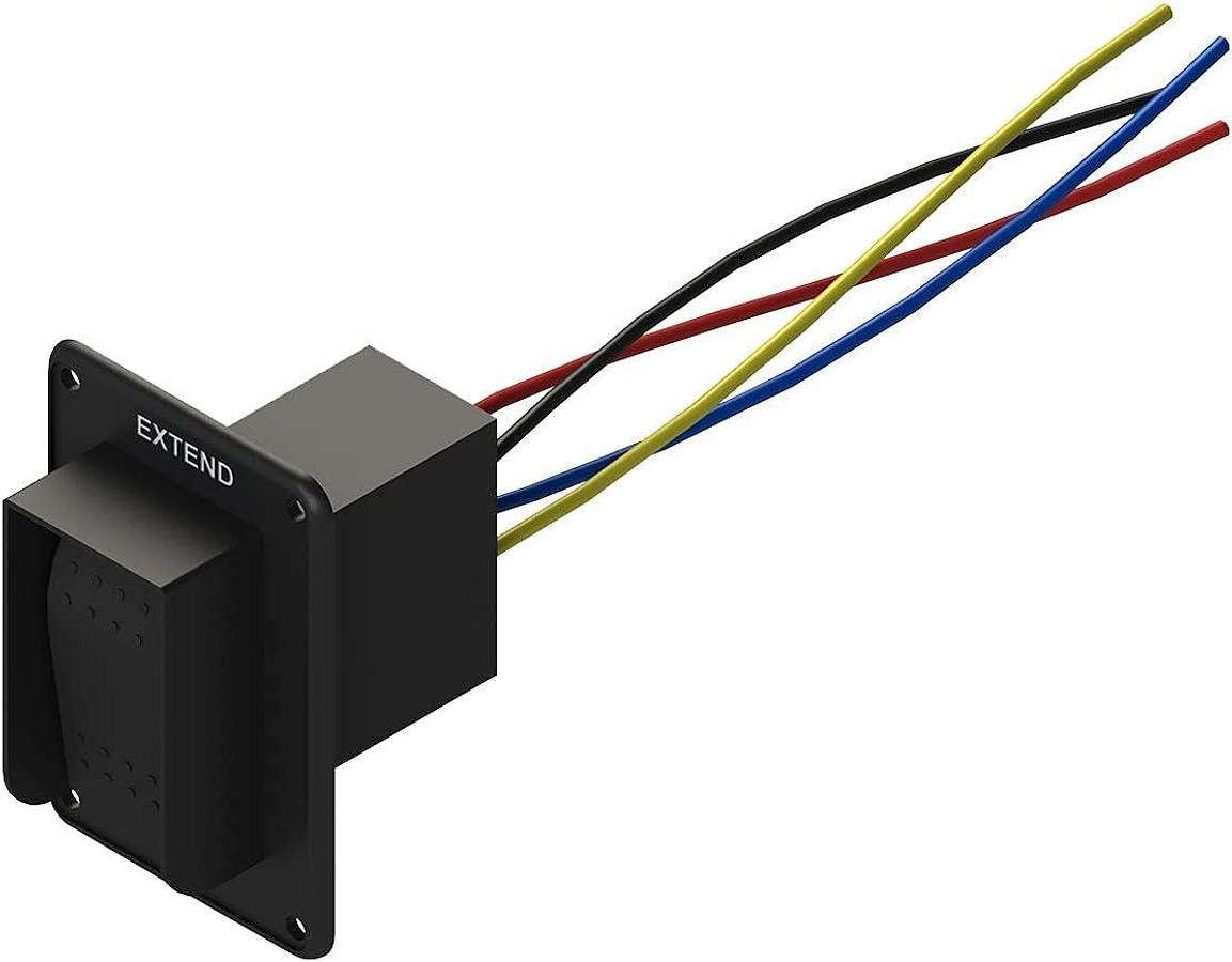 Lippert Replacement Power Stabilizer Extend/Retract Switch with Rocker Style Operation, IP66-Rated Waterproof Assembly (Installation Hardware Not Included) - 387874