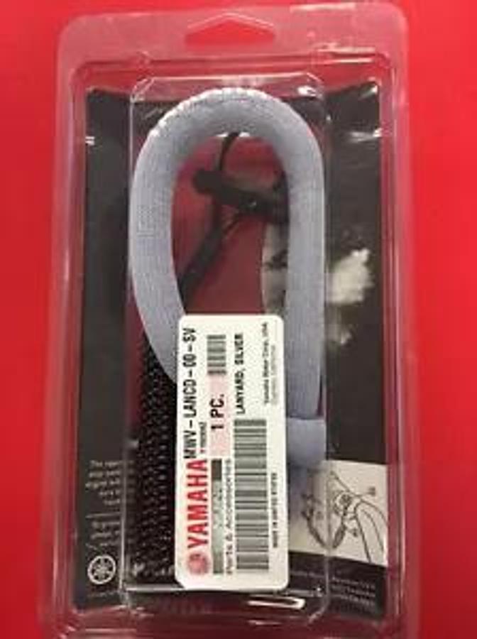 Yamaha New OEM Waverunner PWC Stop Safety Wrist Lanyard Silver MWV-LANCD-00-SV