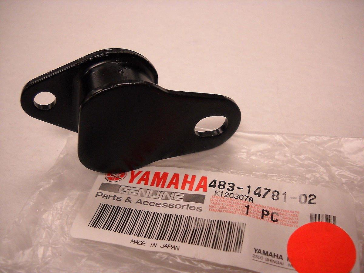 Yamaha 483-14781-00-00 Stay, Muffler 2; New # 483-14781-02-00 Made by Yamaha