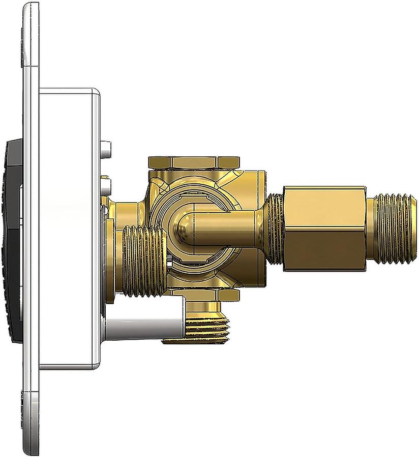 ABCO RV MANRV101-RF RV Water Service Panel with 4 Function, 3 Position Low Lead Brass Valve Supply for Tank Filling and Maintenance